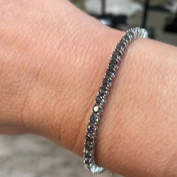 925 Mystic Topaz Tennis Bracelet 7” 3mm